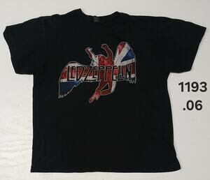 Bay Island (XL) Black Led Zeppelin Short Sleeve Crew Neck T